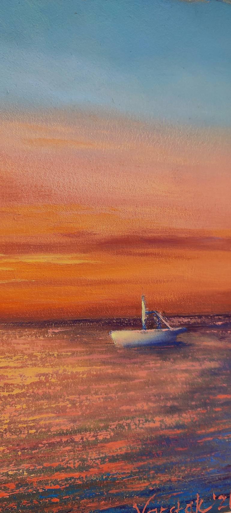 Original Expressionism Seascape Painting by Tetiana Verstak