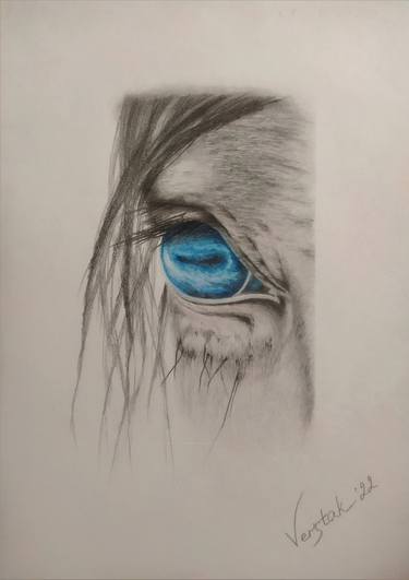 Blue eyes horse thumb