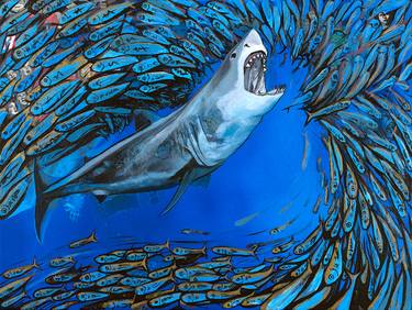 Original Expressionism Fish Paintings by Lamar Jones