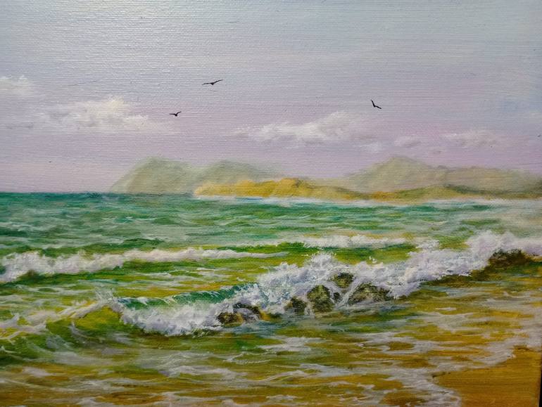 2024 11*14 in oil painting. Ocean wave