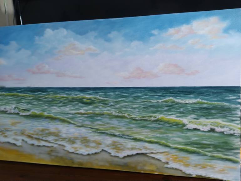 Original Contemporary Seascape Painting by Laura Livetskiy