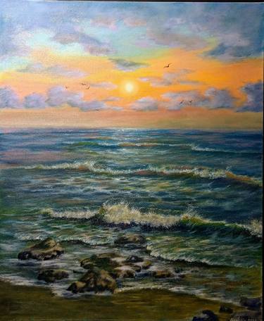 Print of Fine Art Seascape Paintings by Laura Livetskiy