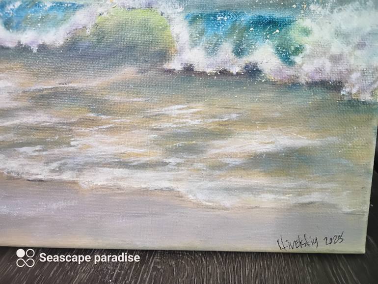 Original Abstract Seascape Painting by Laura Livetskiy