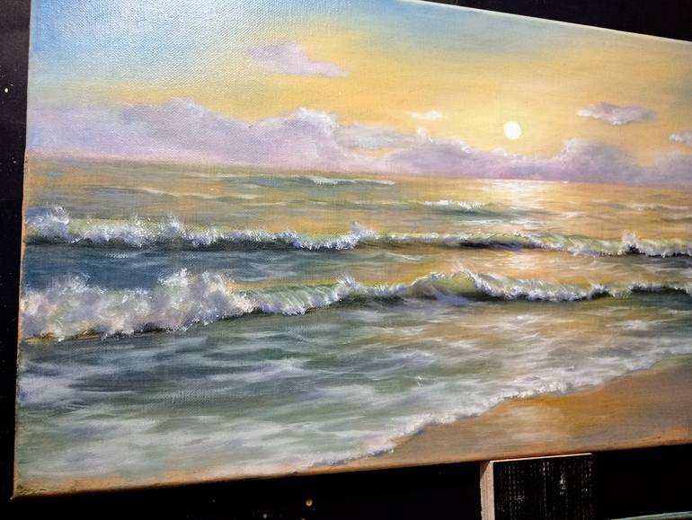 Original Seascape Painting by Laura Livetskiy