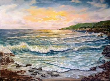 Original Fine Art Seascape Paintings by Laura Livetskiy