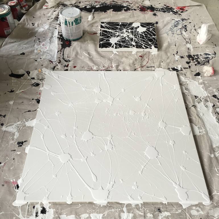 Original Abstract Expressionism Abstract Painting by Demosthenes Armeniades
