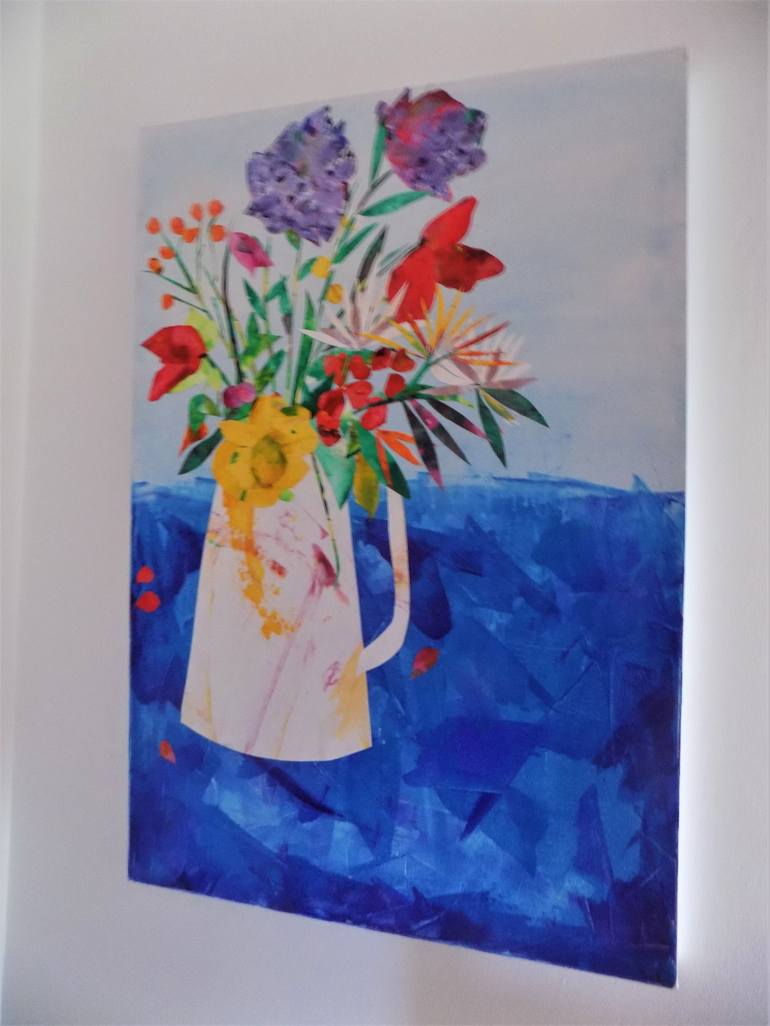 Original Floral Painting by Little Birdhouse Arts Organisation