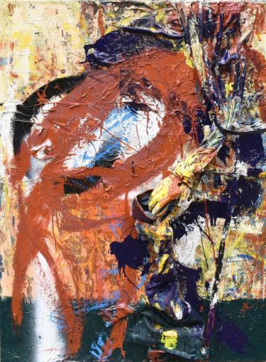 Original Abstract Expressionism Abstract Painting by Florian Liber