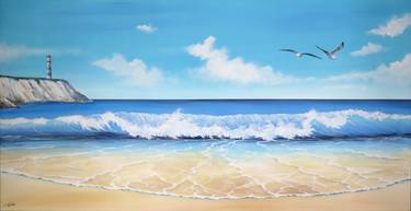 Print of Fine Art Seascape Paintings by Elena Panizza