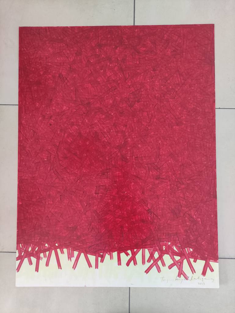 Original Minimalism Abstract Painting by Turan Büyükkahraman