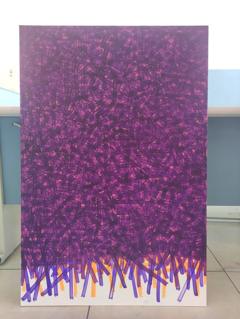 Original Abstract Painting by Turan Büyükkahraman