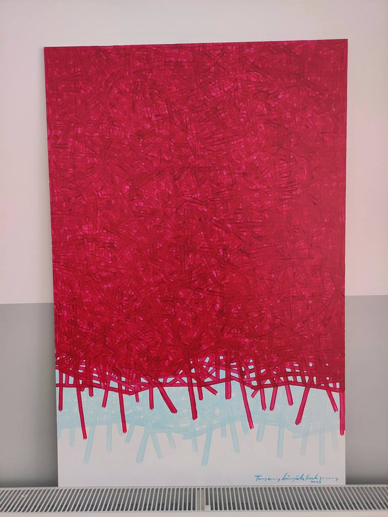 Original Abstract Painting by Turan Büyükkahraman