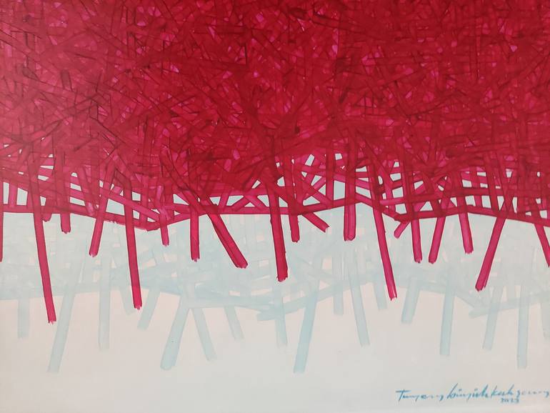 Original Abstract Painting by Turan Büyükkahraman