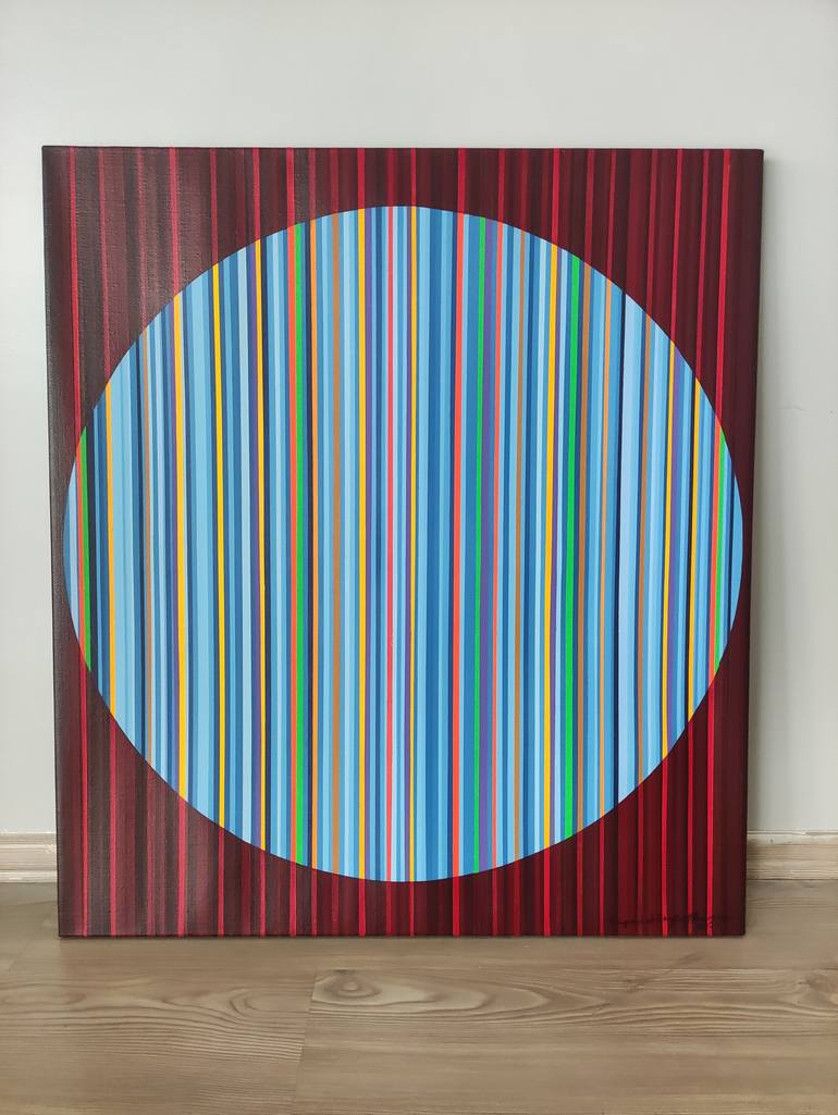 Original Geometric Abstract Painting by Turan Büyükkahraman