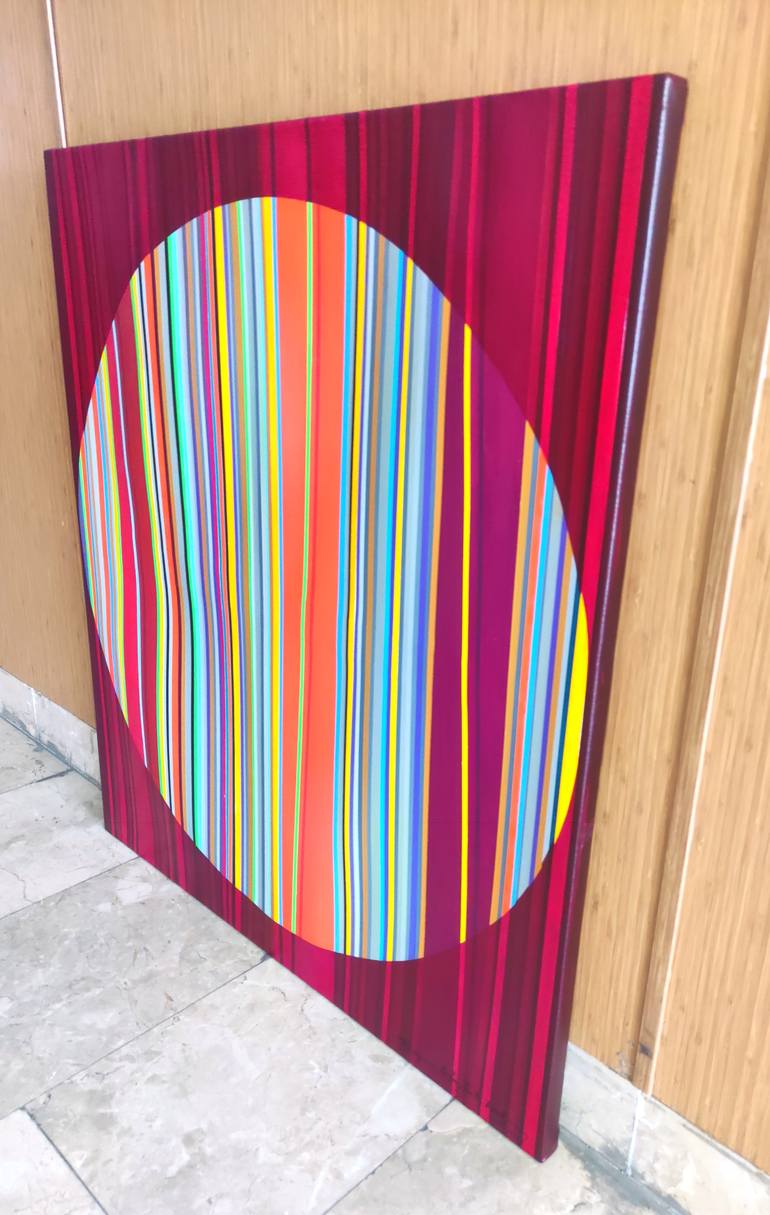 Original Geometric Abstract Painting by Turan Büyükkahraman