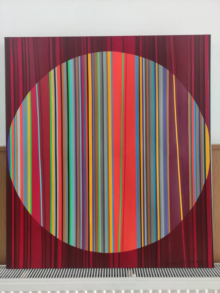 Original Geometric Abstract Painting by Turan Büyükkahraman