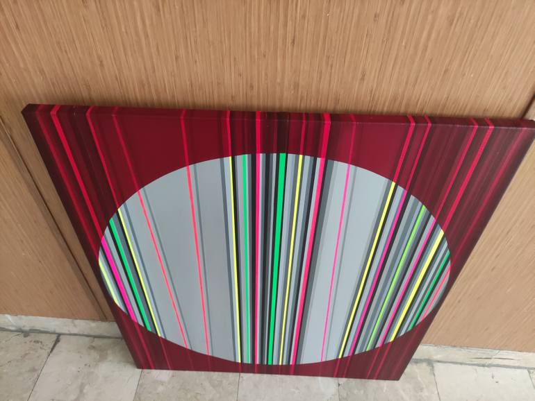 Original Abstract Geometric Painting by Turan Büyükkahraman