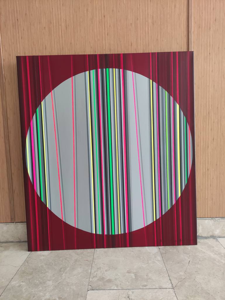 Original Abstract Geometric Painting by Turan Büyükkahraman