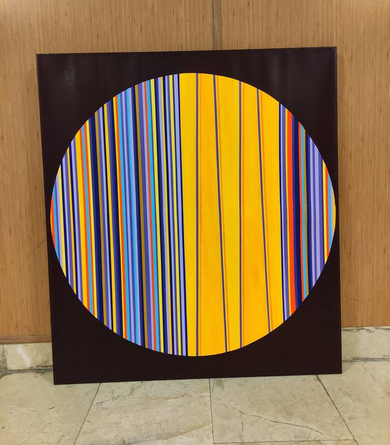 Original Abstract Geometric Painting by Turan Büyükkahraman