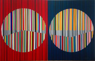 Original Abstract Geometric Paintings by Turan Büyükkahraman