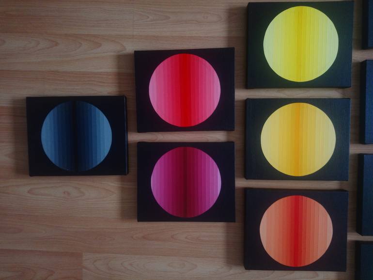 Original Abstract Geometric Painting by Turan Büyükkahraman