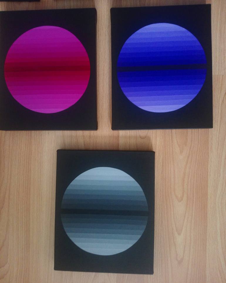 Original Abstract Geometric Painting by Turan Büyükkahraman