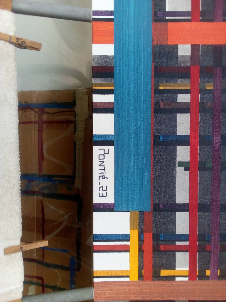 Original Conceptual Abstract Painting by Stephane Pontie
