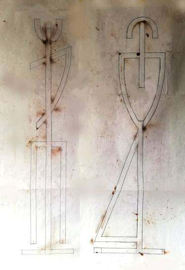 Original Abstract Body Drawings by Paola Scibilia