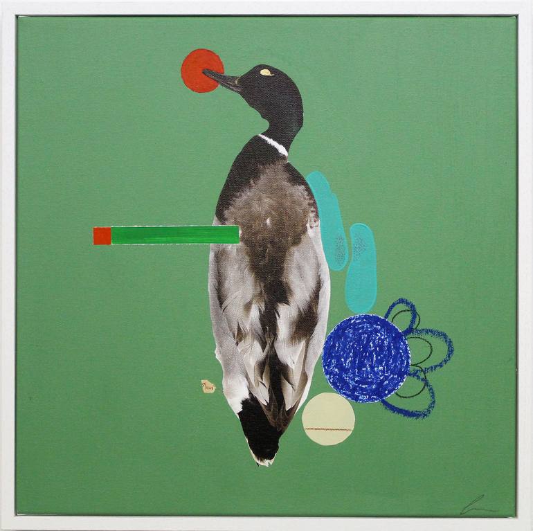 Original Abstract Animal Mixed Media by Lucy Stevens