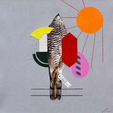 Original Abstract Animal Mixed Media by Lucy Stevens