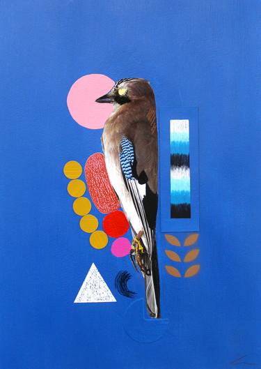 Original Abstract Animal Mixed Media by Lucy Stevens