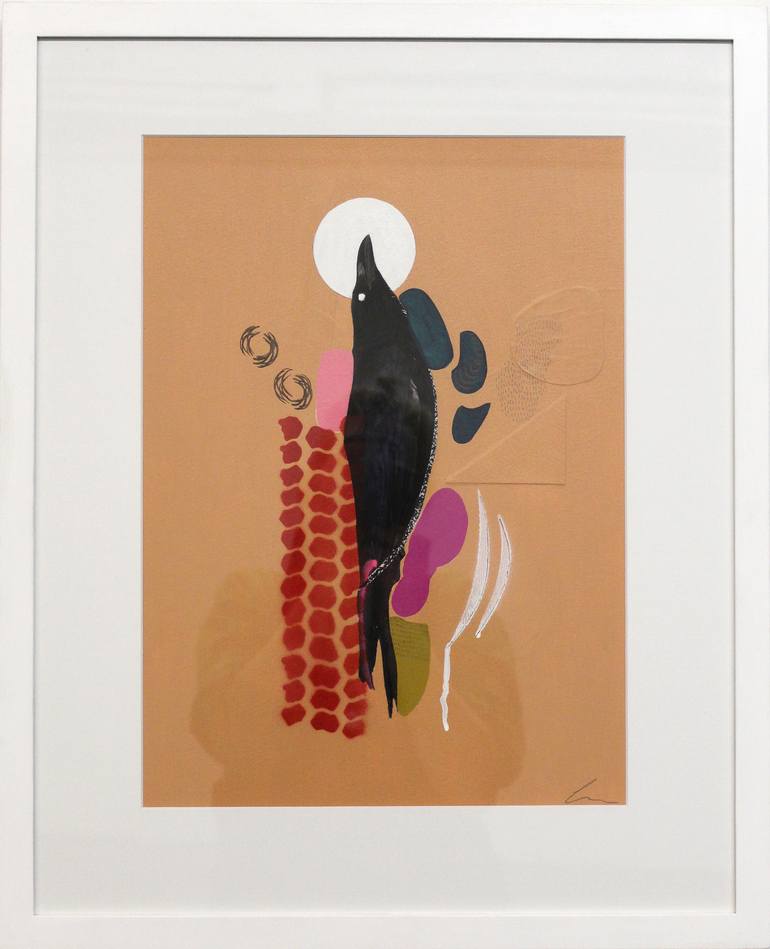 Original Abstract Animal Mixed Media by Lucy Stevens