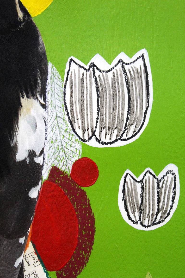 Original Abstract Animal Mixed Media by Lucy Stevens