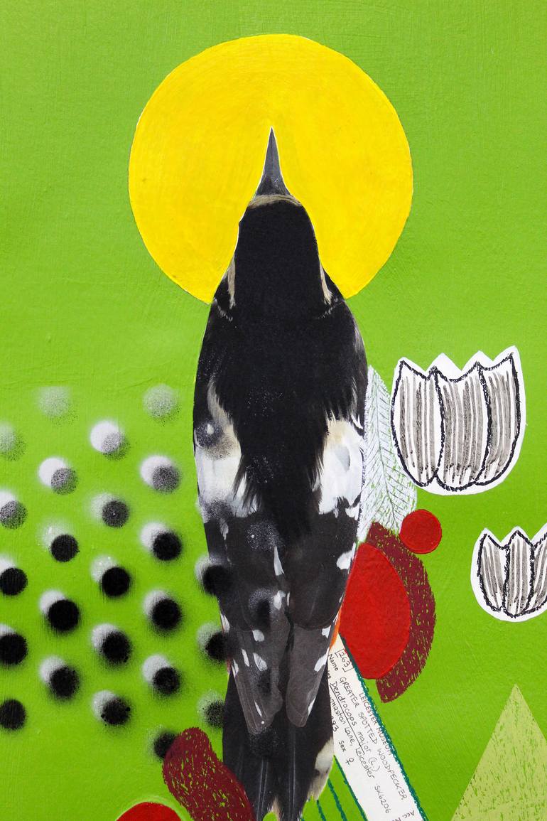 Original Abstract Animal Mixed Media by Lucy Stevens