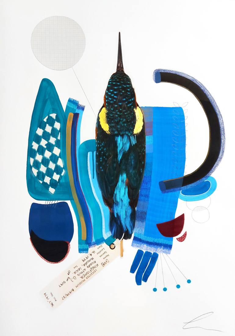 Original Abstract Animal Collage by Lucy Stevens