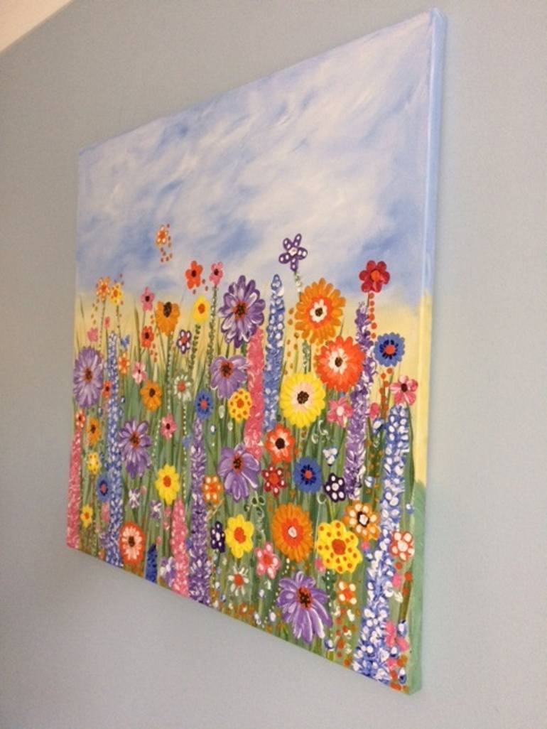 Original Abstract Expressionism Floral Painting by Gary Meeke