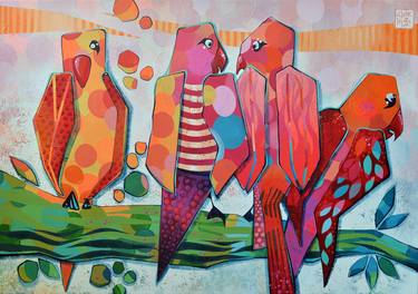 Original Abstract Expressionism Animal Paintings by Aleksandra MIRIC