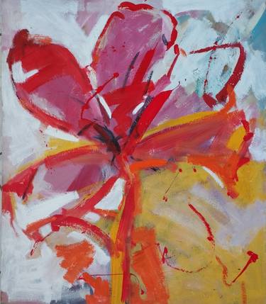 Original Abstract Floral Paintings by Sandro Maciel