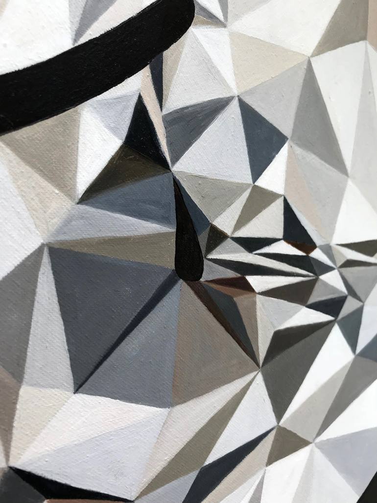 Original Conceptual Geometric Painting by Jane Frolova