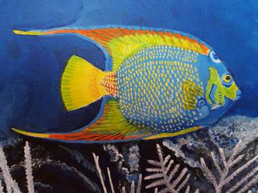 Original Fish Painting by Ita Mercera