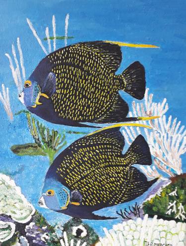 Original Fish Painting by Ita Mercera