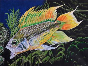 Original Fish Painting by Ita Mercera