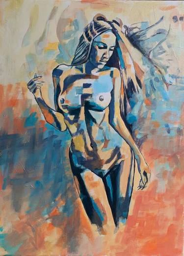 Original Figurative Women Painting by Laszlo Juhasz