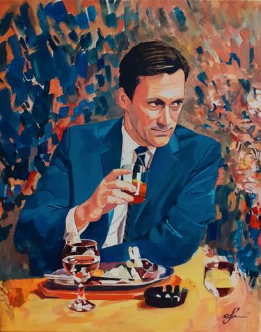 Original Figurative Food & Drink Paintings by Laszlo Juhasz