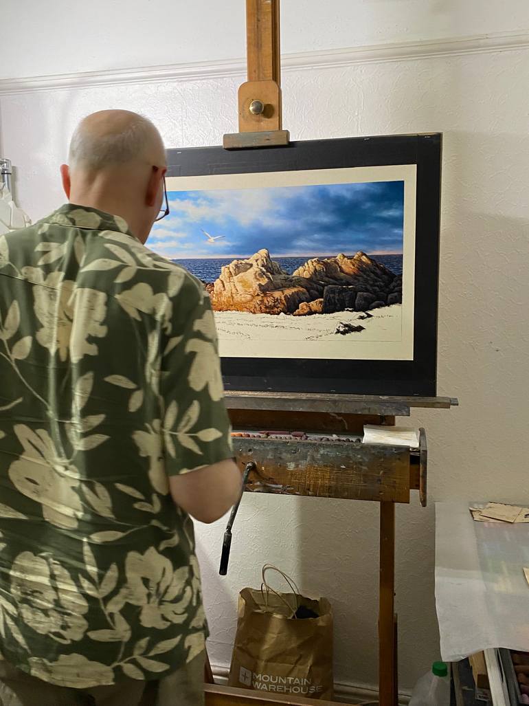 Original Contemporary Beach Painting by Frederick Phillips