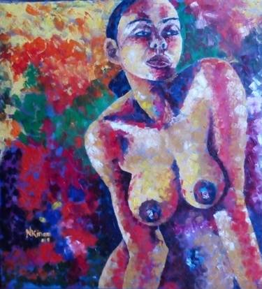 Print of Abstract Expressionism Nude Paintings by Ndung'u Kinani
