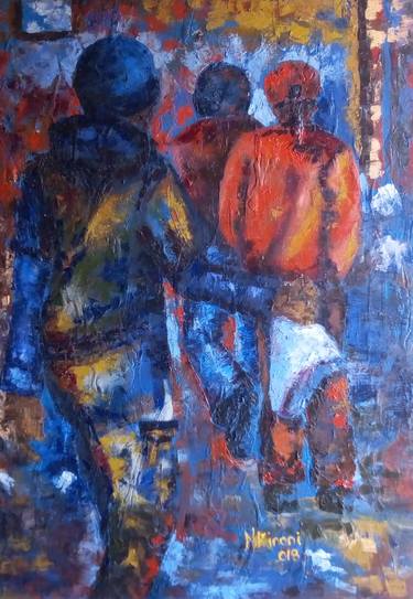 Print of Abstract Expressionism Men Paintings by Ndung'u Kinani