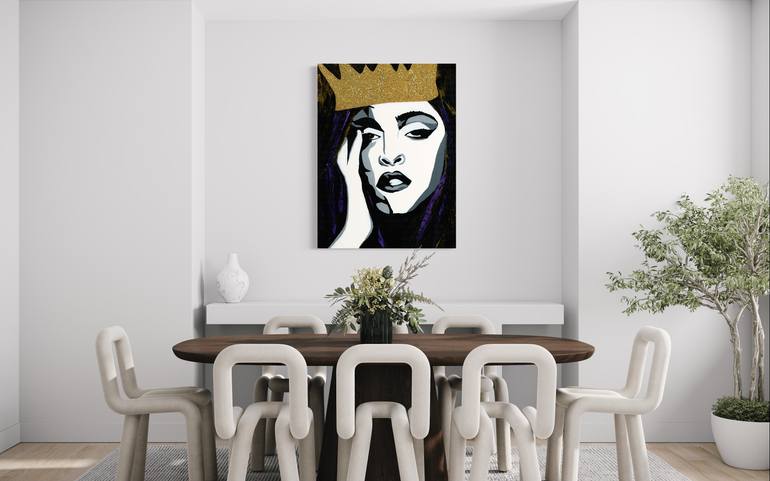 Original Conceptual Pop Culture/Celebrity Painting by Kathy Lajvardi