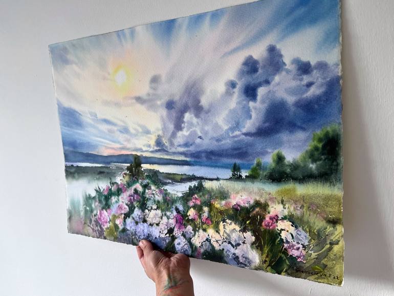 Original Expressionism Landscape Painting by Eugenia Gorbacheva