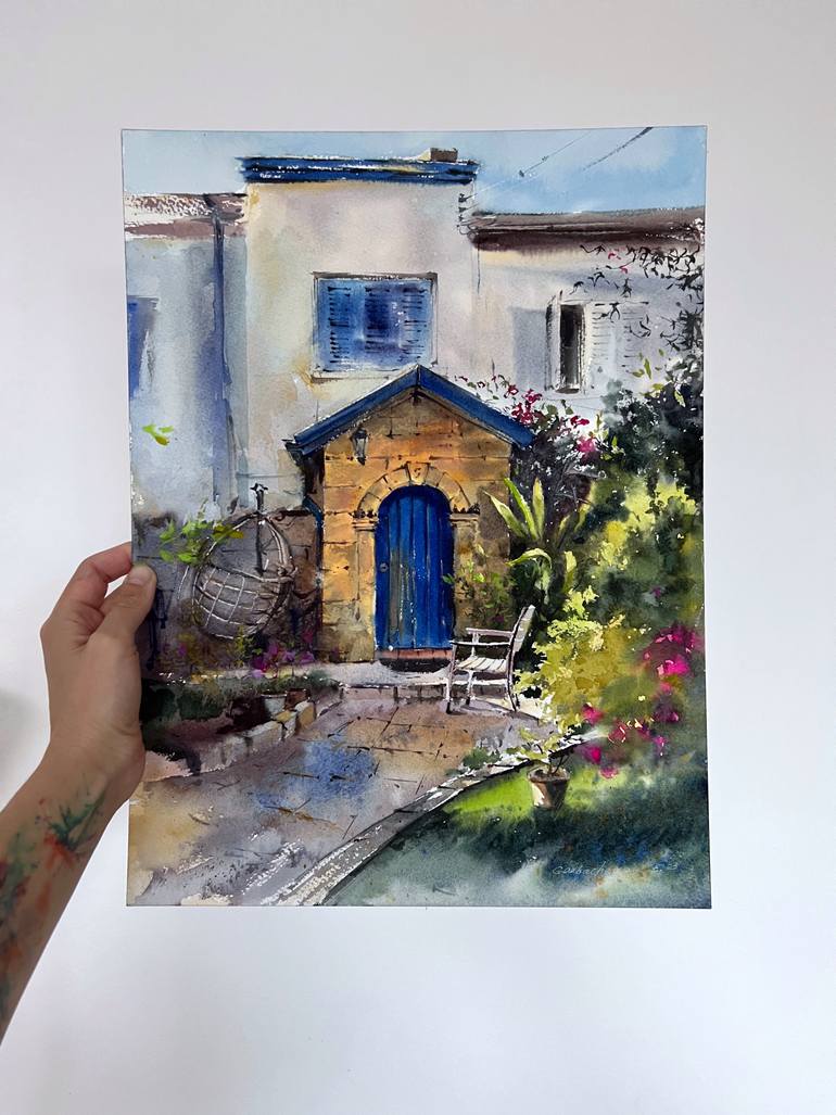 Original Expressionism Cities Painting by Eugenia Gorbacheva